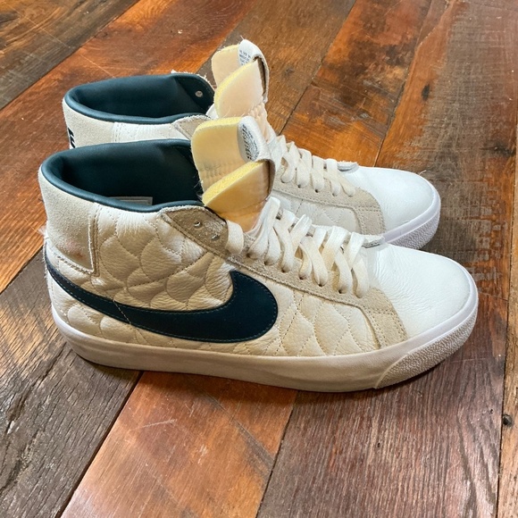 Nike Eric Koston x Zoom Blazer Mid SB White Teal Skate Sneakers Men’s 8.5 - Picture 4 of 13